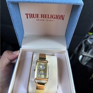 True Religion Gold Bracelet Watch
